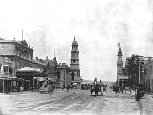 King William Street, Blick nach Süden, Adelaide, Australien von York and Son