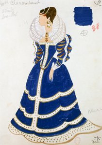 Polnische Dame, Kostümskizze von Yves Bonnat von Yves Bonnat