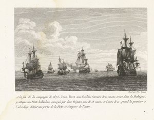 Jan Bart greift holländische Schiffe in der Ostsee an, 1675