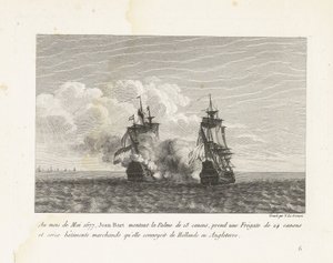 Jan Bart erobert eine holländische Fregatte, 1677 von Yves Marie Le Gouaz