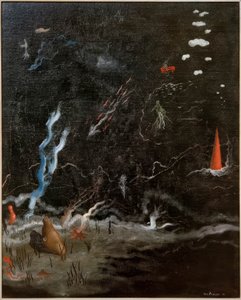 Das Gewitter (Schwarze Landschaft) von Yves Tanguy
