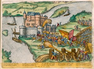 Die Belagerung von Löwen und der Heldentum von Harman Reuter gegen die spanischen Truppen, 1571 von Zacharias Dolendo