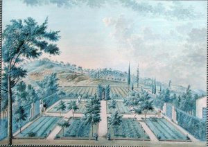 Ansicht des Gartens von M. Reverdit bei Toulon, Frankreich von Zacharie Felix Doument