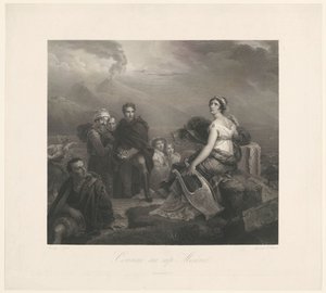 Corinne mit einer Leier bei Capo Miseno