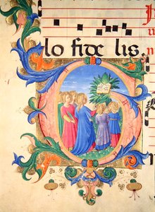 Missale 515 f.144v Historisierte Initiale 