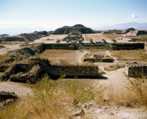 Ansicht der nördlichen Plattform (500 v. Chr. - 850 n. Chr.) von Zapotec Zapotec