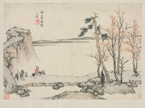 Landschaftsalbum in verschiedenen Stilen: Reisen in den Herbstbergen von Zha Shibiao