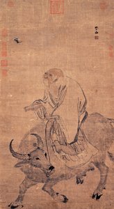 Laozi reitet auf einem Ochsen, zwischen 1368 und 1644 von Zhang Lu