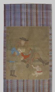 Malerei von drei Westlern von Zhang Rulin