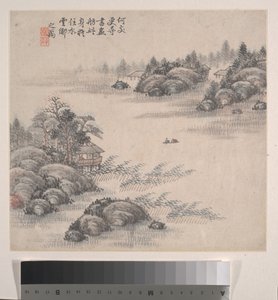Landschaften, datiert 1875 von Zhiwan Zhang