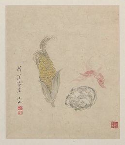 Mais, Lotuswurzel und Wasserkastanie von Zou Yigui