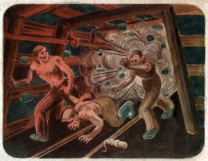Unfall in einer Mine, ca. 1950