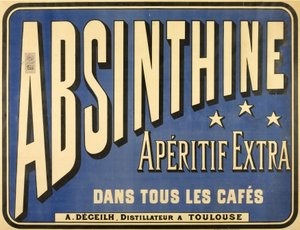 Plakat für den Absinth Aperitif Extra, in allen Cafés von Frederick (attr. to) Barnard