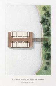 Architektur Plan eines Hauses am Hafen von Doreri