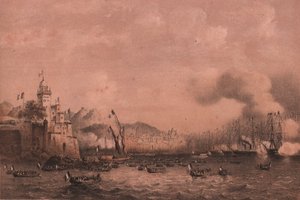 Ankunft von Kaiser Napoleon III. in Genua, Ligurien