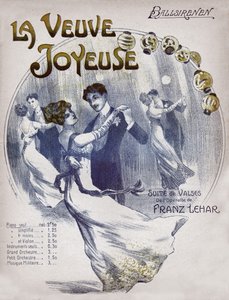 Paare tanzen den Walzer Ballsirenen, ca. 1910 (Illustration) von . .