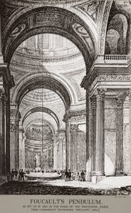Demonstration des Foucaultschen Pendels im Pantheon, Paris, Frankreich von Frederick (attr. to) Barnard