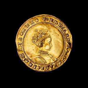 Englische gehämmerte Gold-Halbsouverän-Münze