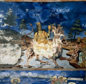 Fresko im Kloster Timios Prodromos, Serres, Zentralmakedonien, Griechenland