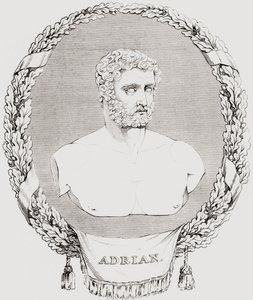 Hadrian, Publius Aelius Trajanus Hadrianus Augustus (76 – 138), römischer Kaiser, aus 
