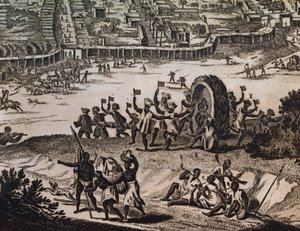 Einwohner von Loango, im Land der Bramas, Gravur aus Description de l