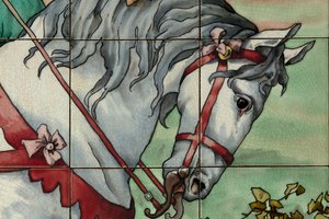 Innenansicht, Fliesenpaneel, zweites Paneel (Detail)