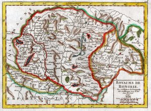Karte von Ungarn 1749 von . .