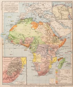 Karte, die die Aufteilung Afrikas zeigt