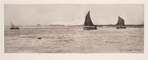 Auf Breydon Water, Seefog zieht auf von Frederick (attr. to) Barnard
