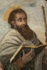 Pfarrkirche (Parochiekerk Onze-Lieve-Vrouw). Innenraum. Der Chor. Wandmalerei.