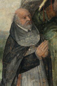Pfarrkirche (Parochiekerk Onze-Lieve-Vrouw). Innenansicht. Der Chor. Wandmalerei.