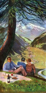 Picknick in der Schweiz, ca. 1930-1940