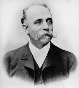 Porträt von Bartolomeo Emilio Camillo Golgi (1843-1926), italienischer Wissenschaftler und Arzt, Nobelpreis für Medizin 1906, Fotografie