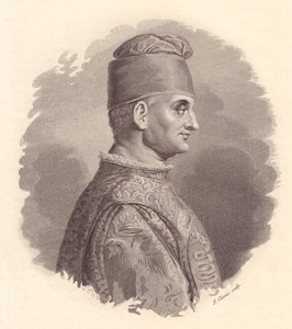 Porträt des Herzogs von Mailand, Filippo Maria Visconti (1392-1447), Kupferstich von F Clerici nach einem Porträt, veröffentlicht von Antonio Campo