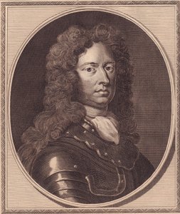 Porträt des englischen Soldaten Thomas Tollemache (ca. 1651-1694), Kupferstich von John Goldar (1729-1795) nach einem Gemälde von G. Kneller von William Walcutt
