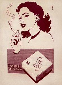 Rauchen: Werbung für Monopole des italienischen Staates 1951