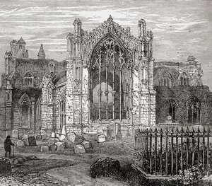 Abtei St. Mary, Melrose, Roxburghshire, Scottish Borders, Schottland von . .