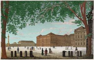 Die Residenz von Würzburg, Schloss der Fürstbischöfe in Bayern (Gravur)