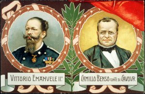 Vittorio Emanuele II und Cavour 1911