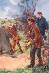 Der Mann zog sich mit einem unangenehmen Lachen zurück, seine Augen immer noch auf den Hund gerichtet von after Archibald Bertram Webb