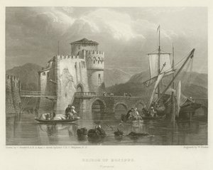 Brücke von Egnippo, Negropont von after C. Stanfield