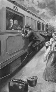 Sipidos Angriff auf König Edward in Brüssel, 4. April 1900 von after Charles Mills Sheldon