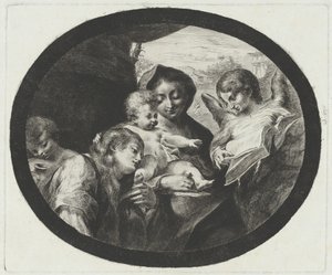 Die Jungfrau und das Kind mit Engeln von after Correggio Vivant Denon