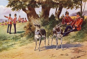 Die Haustier-Antilopen des Royal Warwickshire Regiments von after Edgar Alfred Holloway