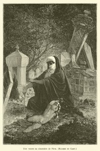 Eine Witwe auf dem Friedhof von Pera, Maxime du Camp
