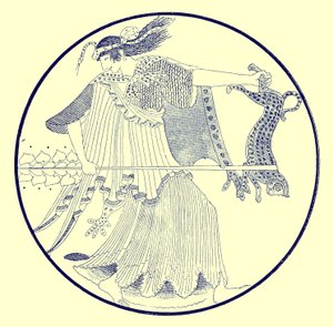 Mänade, Illustration aus Griechische Vasenmalereien von J. E. Harrison und D. S. MacColl, veröffentlicht 1894 von after English School