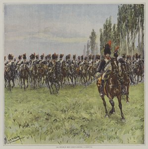 Der Angriff der Pferdegrenadiere von after Felicien baron de Myrbach Rheinfeld