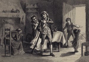 Ein Minuteman bereitet sich auf den Krieg vor von after Felix Octavius Carr Darley