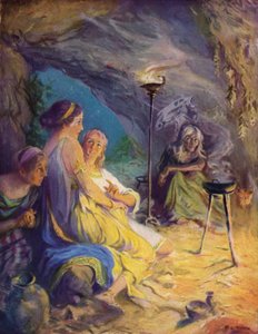 Glaucus und Ione suchen Zuflucht in der Hexenhöhle