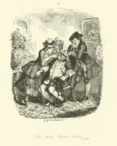 Illustration für Peregrine Pickle von Tobias Smollett von after George Cruikshank